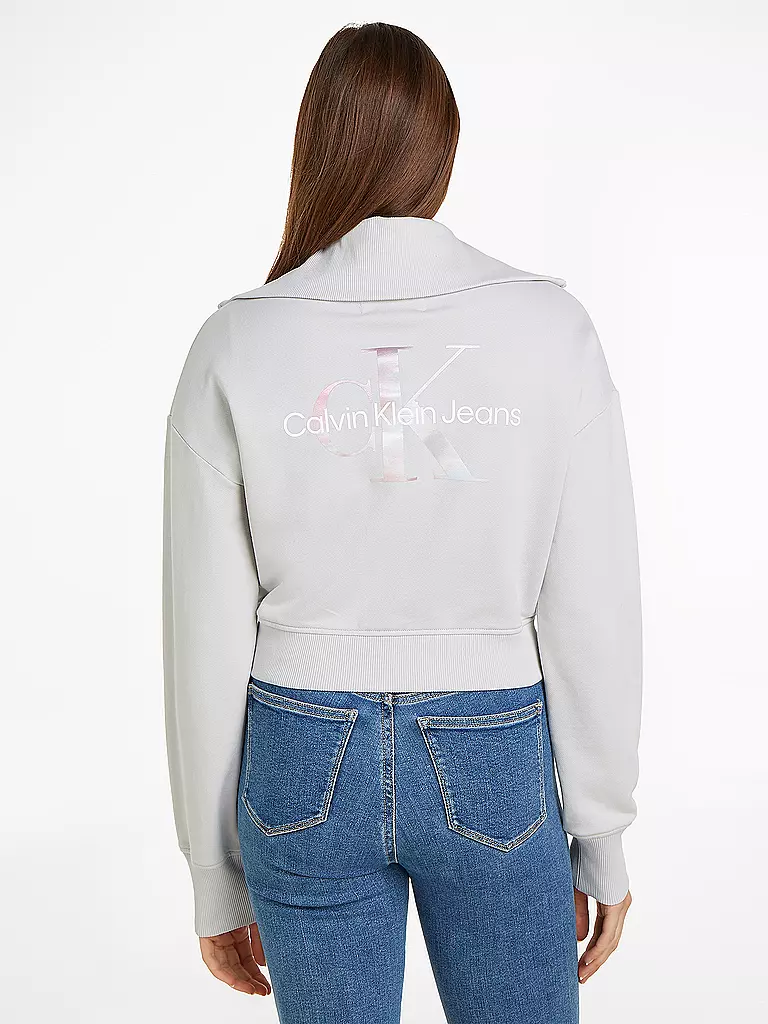 CALVIN KLEIN JEANS | Sweatjacke  | Grigio chiaro