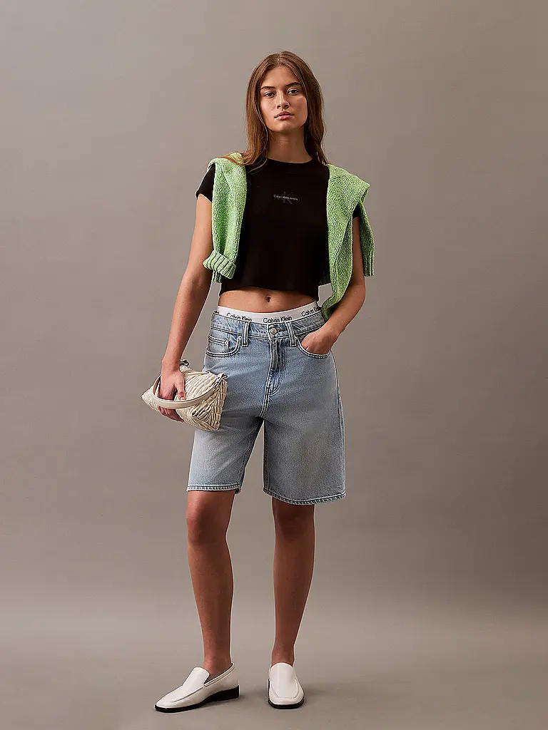 CALVIN KLEIN JEANS | T-shirt cropped fit | Nero