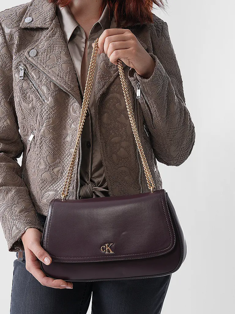 CALVIN KLEIN | Borsa - Borsa a tracolla media | Rosso scuro