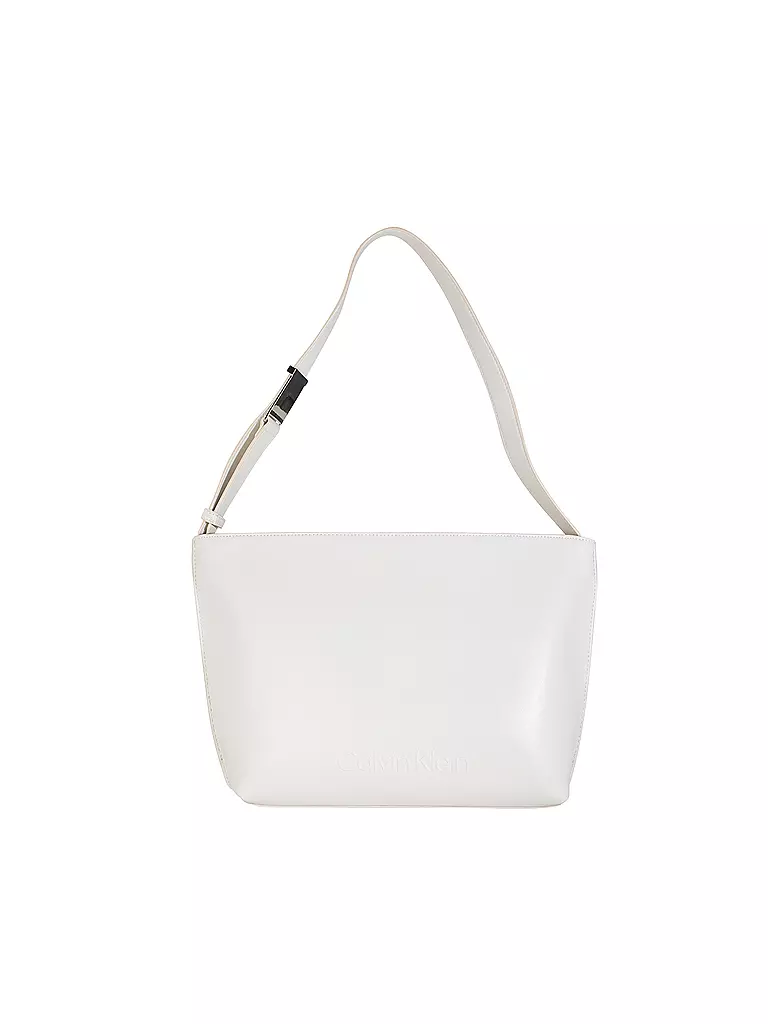 CALVIN KLEIN | Borsa - Hobe EMBOSSED Medium | Crema