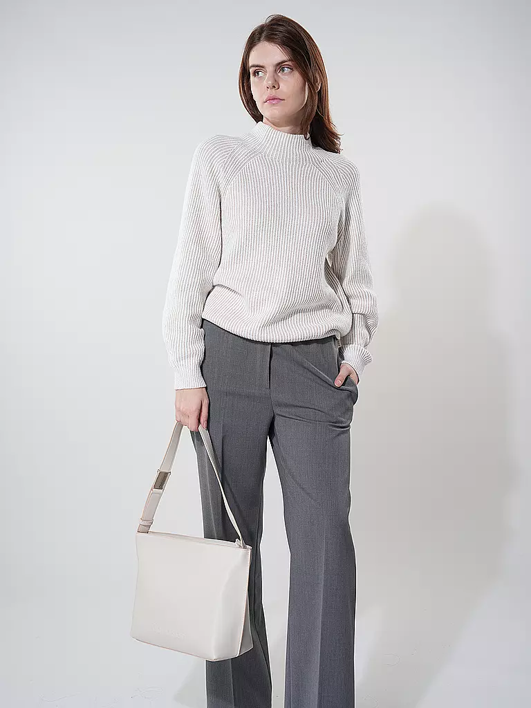CALVIN KLEIN | Borsa - Hobe EMBOSSED Medium | Crema