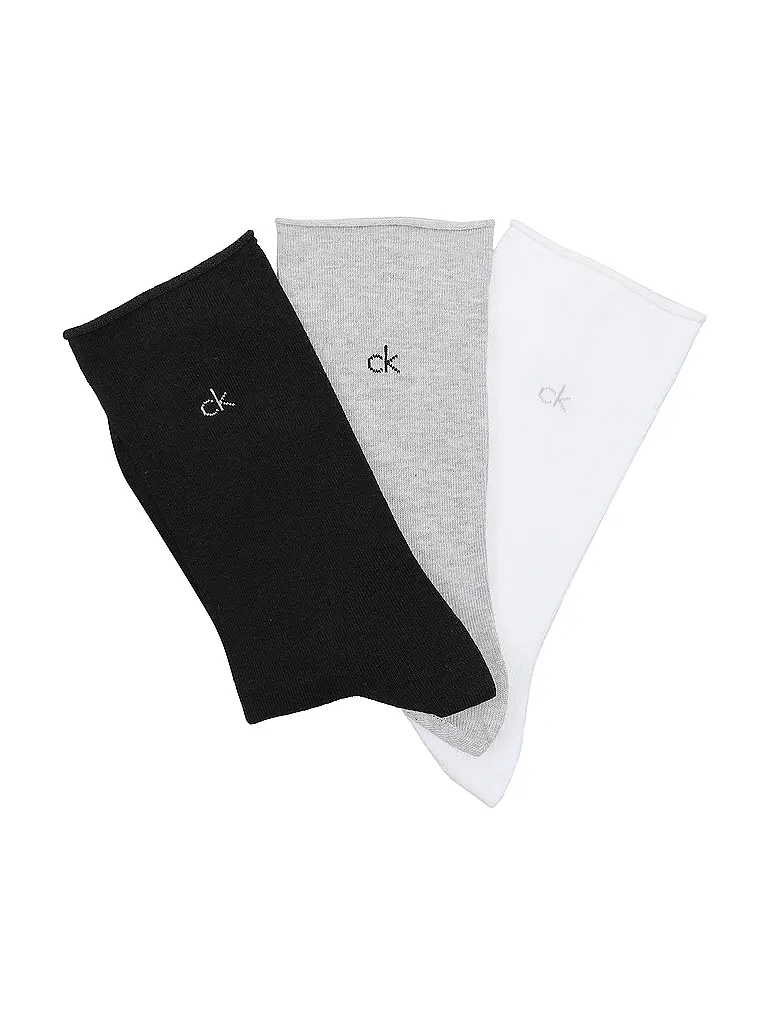 CALVIN KLEIN | Calzini confezione da 3 bianco / grigio mélange / nero | Grigio chiaro