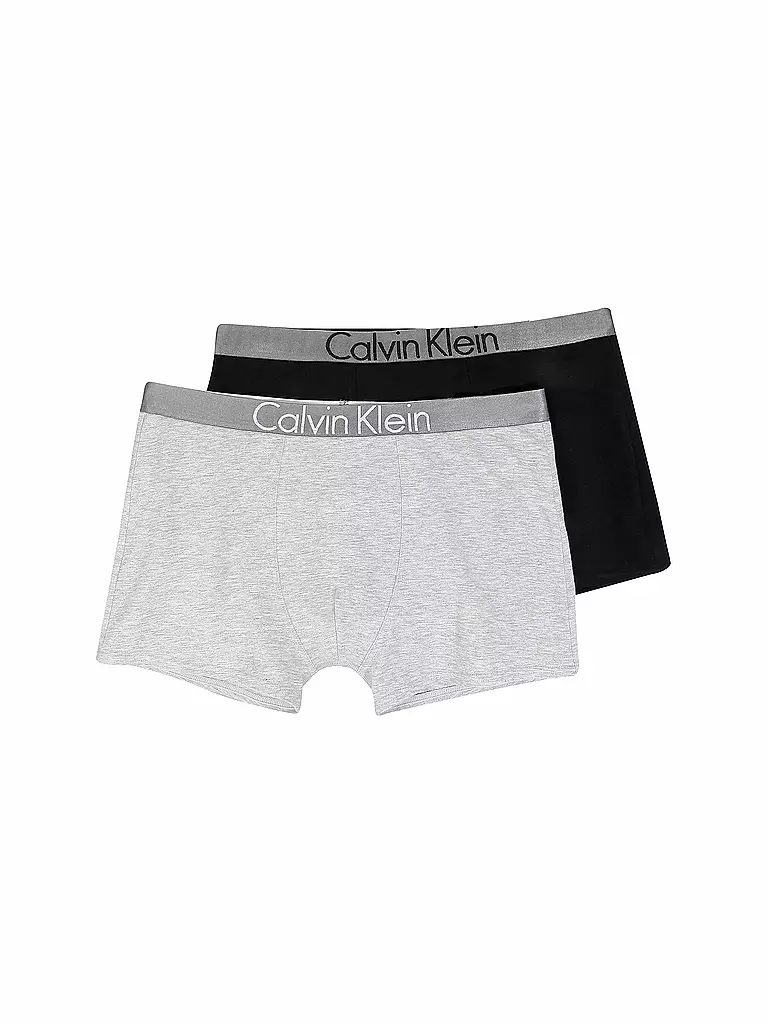 CALVIN KLEIN | Jungen Pants 2er Pkg Customized Stretch grey black | Grigio chiaro
