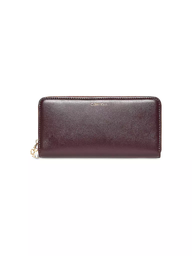 CALVIN KLEIN | Portafoglio CK PULLER Large | Rosso scuro