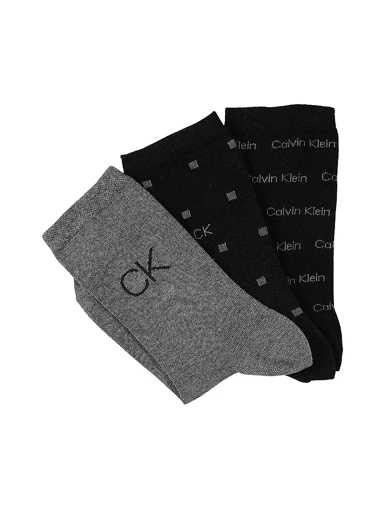 CALVIN KLEIN | Set regalo calze, confezione da 3, black combo | Nero