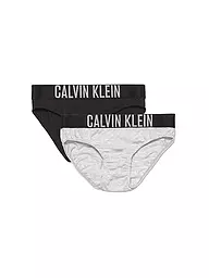 CALVIN KLEIN | Slip da ragazza confezione da 2 Intense Power Grey Black | Grigio