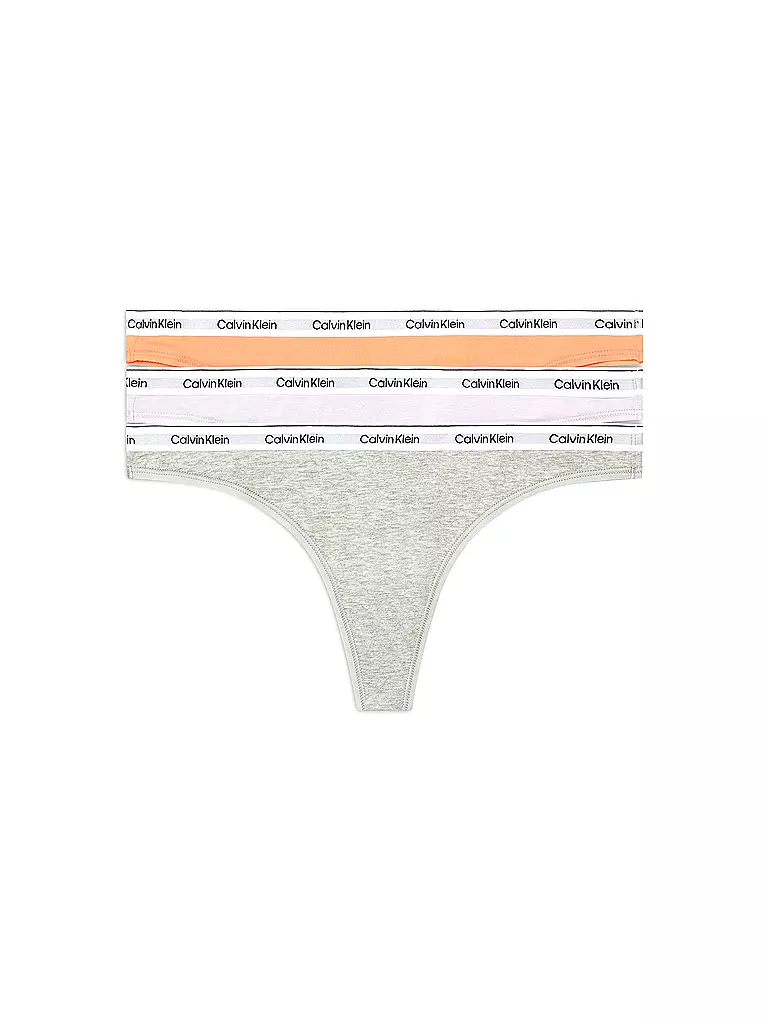 CALVIN KLEIN | String 3er Pack multi | Grigio chiaro