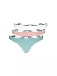 CALVIN KLEIN | String confezione da 3 nero | Turchese