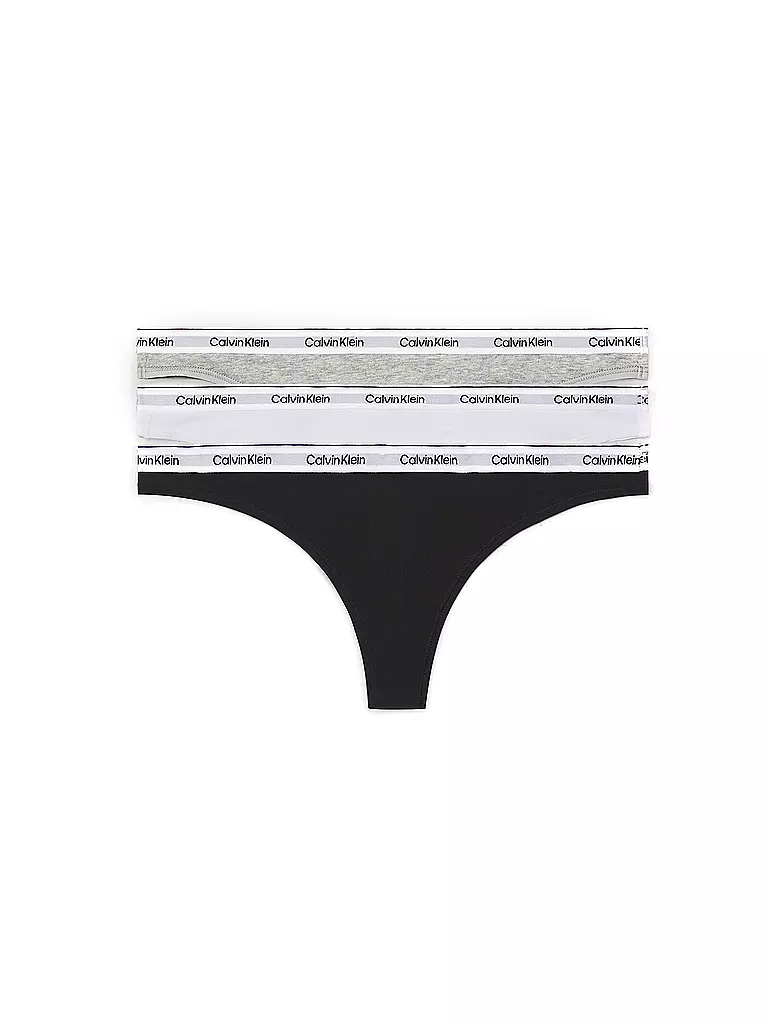 CALVIN KLEIN | String confezione da 3 multi | Nero