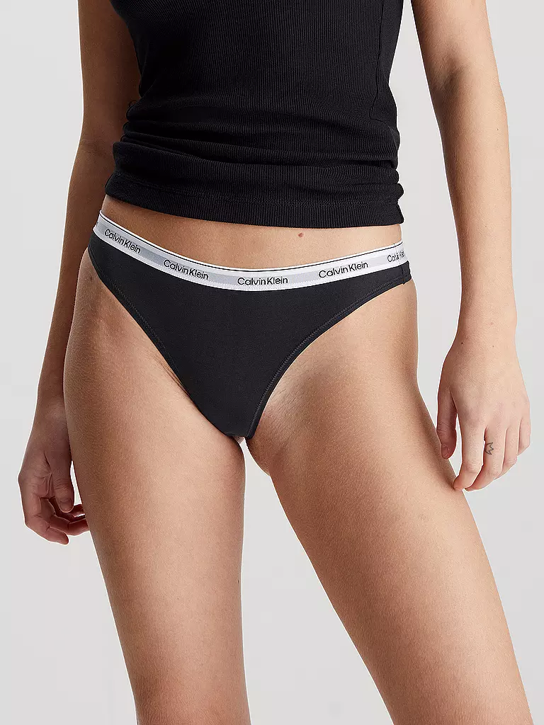 CALVIN KLEIN | String confezione da 3 nero | Nero