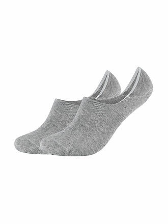 CAMANO | Calzini corti confezione da 2 COMFORT INVISIBLE grigio chiaro mélange