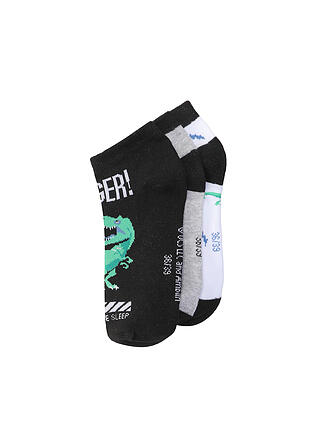 CAMANO | Calzini sneaker da bambino JURASSIC PARK, confezione da 3, multicolore