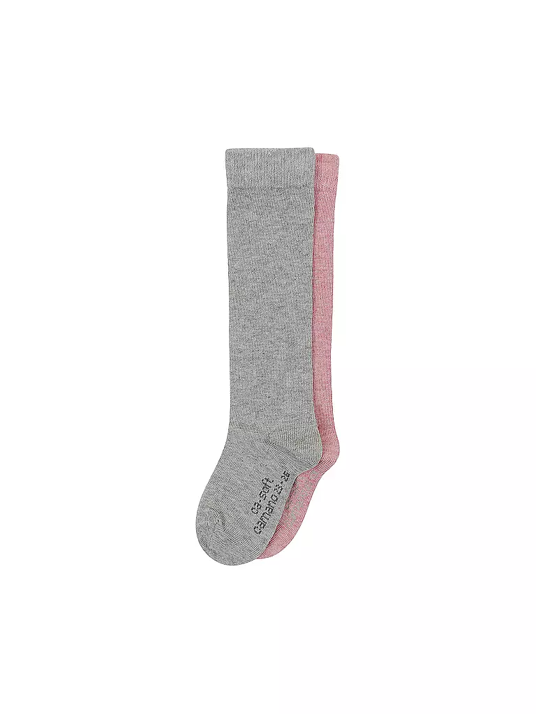 CAMANO | Calze alte da bambina, confezione da 2, denim | Rosa