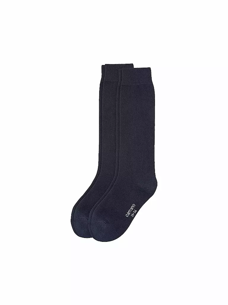 CAMANO | Calze alte da bambino, confezione da 2, blu navy | Blu