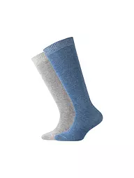CAMANO | Calze alte da bambino, confezione da 2, blu navy | Blu