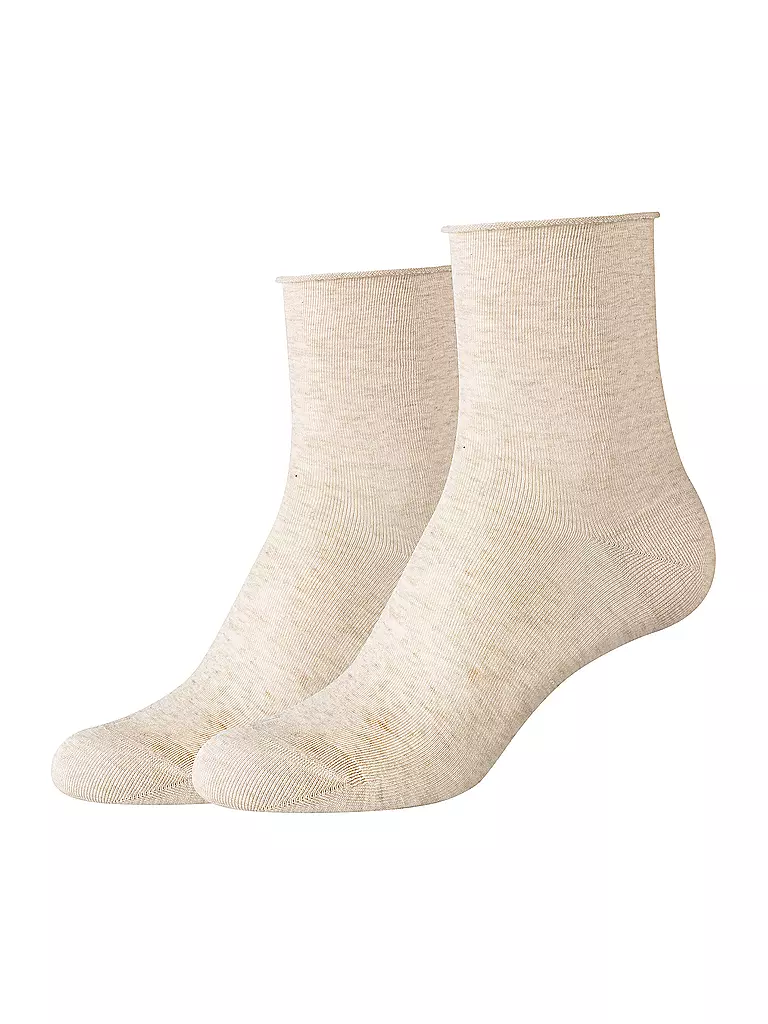 CAMANO | Calzini arrotolati confezione da 2 desert mel. | Beige