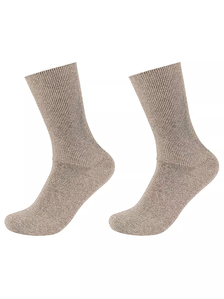 CAMANO | Calzini confezione da 2 sabbia mélange | Beige