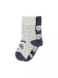 CAMANO | Calzini da ragazza, confezione da 2, bianco sporco | Blu