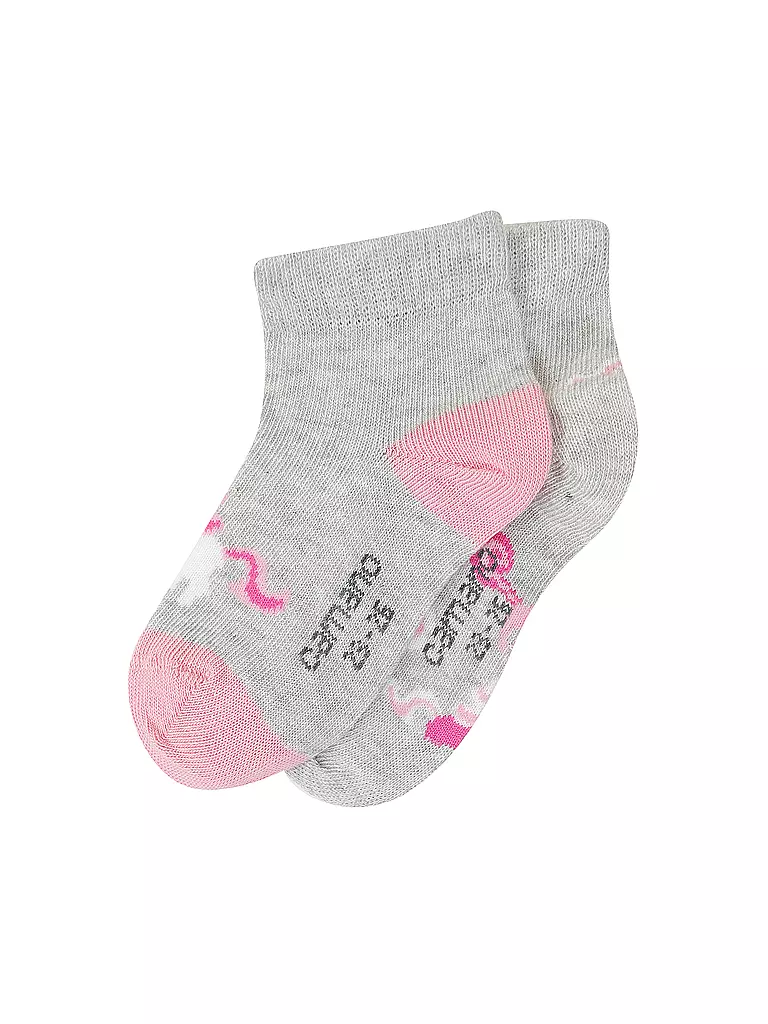 CAMANO | Calzini da bambina confezione da 2 nebbia mélange | Grigio chiaro