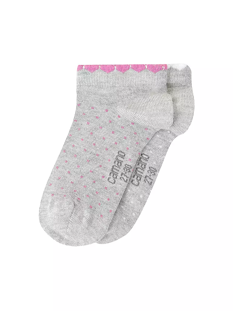 CAMANO | Calzini da bambina confezione da 2 nebbia mélange | Grigio chiaro
