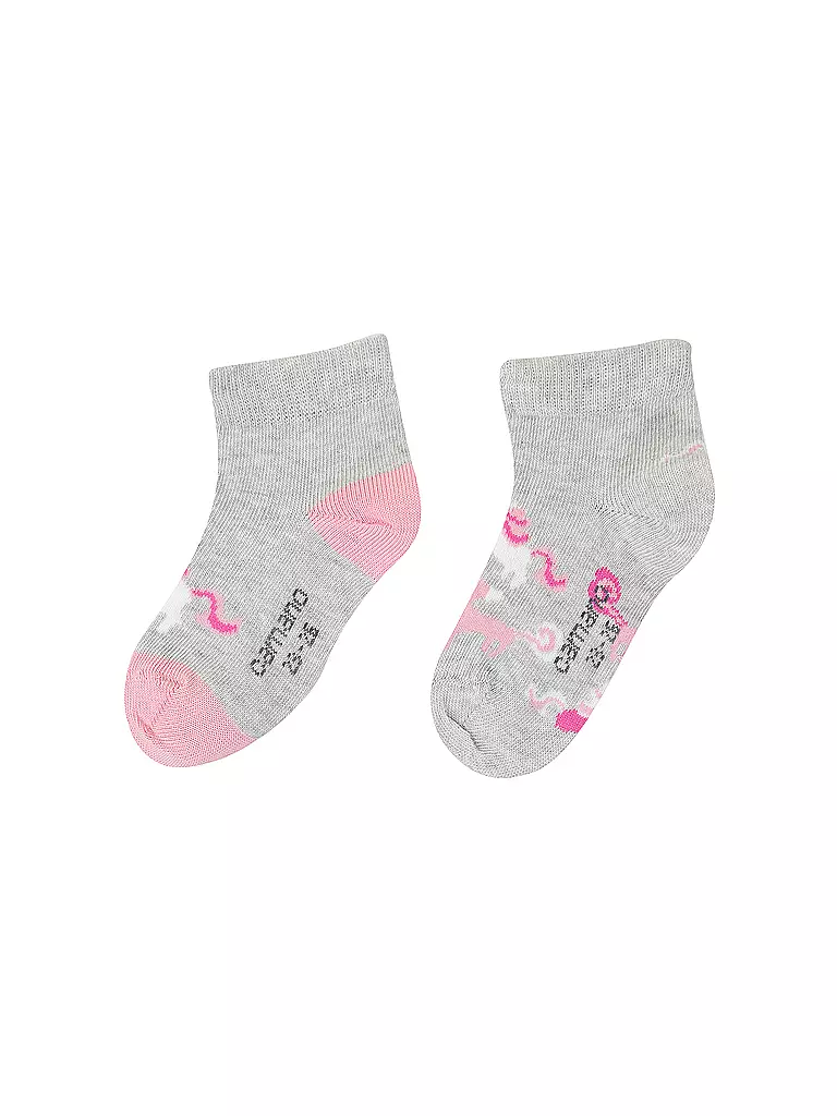 CAMANO | Calzini da bambina confezione da 2 nebbia mélange | Grigio chiaro