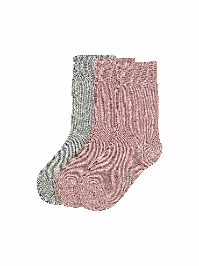 CAMANO | Calzini da bambina confezione da 3 pz. rosa gesso mela | Rosa