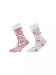 CAMANO | Calzini da ragazza, confezione da 2, bianco sporco | Bianco