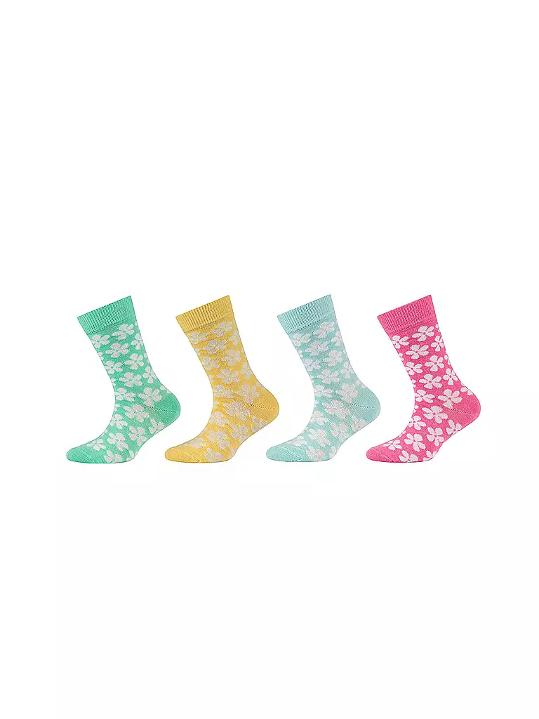 CAMANO | Calzini da ragazza, confezione da 4, mix bianco | Multicolore