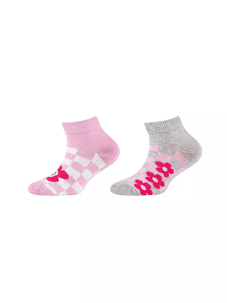CAMANO | Calzini da ragazza confezione da 2 nebbia mélange | Rosa