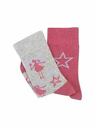 CAMANO | Calzini da ragazza confezione da 2 rosso | Fucsia