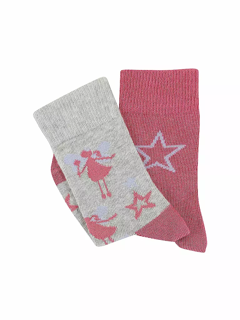 CAMANO | Calzini da ragazza confezione da 2 rosso | Fucsia