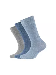CAMANO | Calzini da ragazzo, confezione da 3, stone melange | Blu