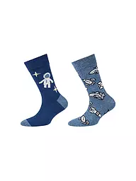 CAMANO | Calzini da ragazzo confezione da 2 denim melange | Blu