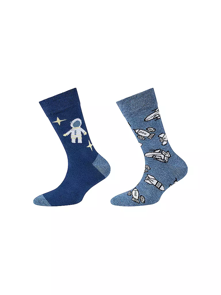 CAMANO | Calzini da ragazzo confezione da 2 denim melange | Blu