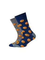 CAMANO | Calzini da ragazzo confezione da 2 pz. navy peony | Blu scuro