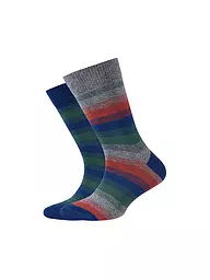 CAMANO | Calzini da ragazzo, confezione da 3, grigio scuro mélange | Blu scuro