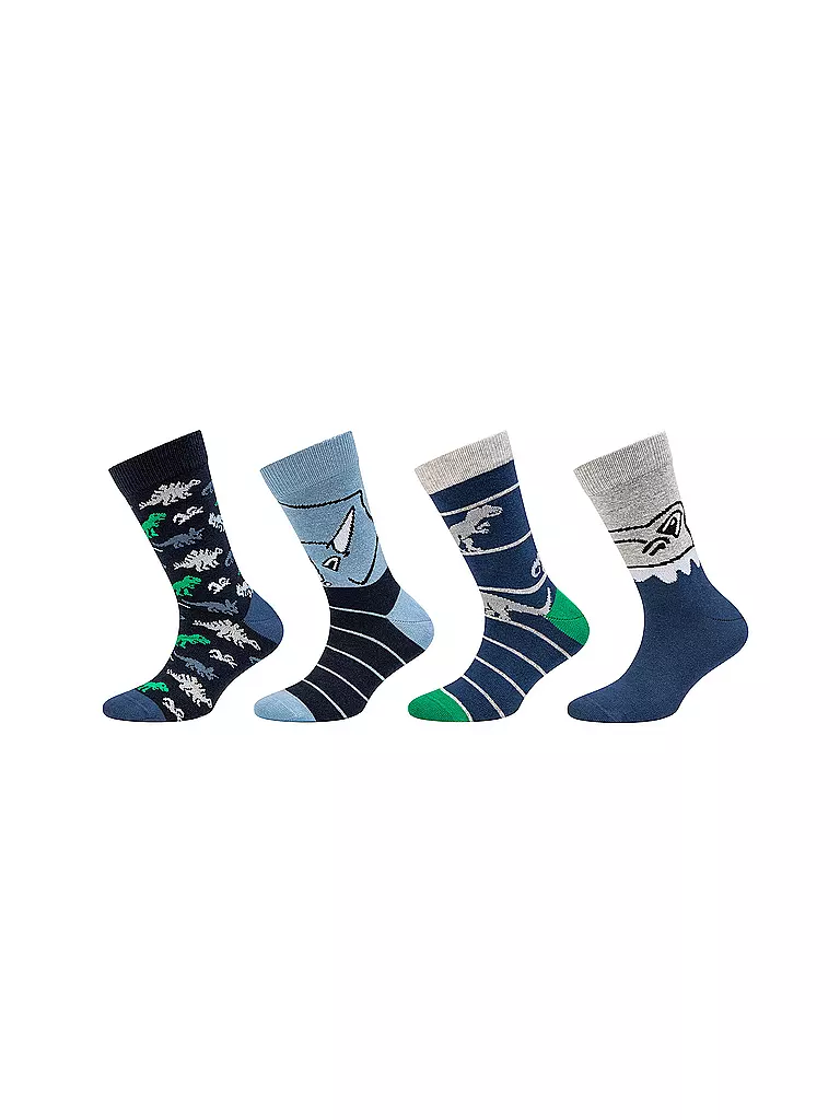 CAMANO | Calzini da ragazzo confezione da 4 fog melange | Blu