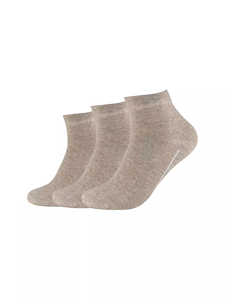 CAMANO | Calzini sneaker confezione da 3 sabbia mélange | Beige