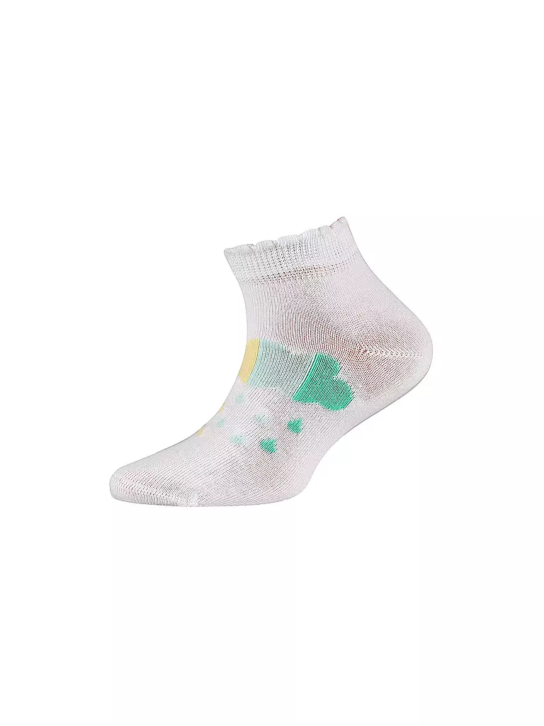 CAMANO | Calzini sneaker da bambina, confezione da 4, mix bianco | 