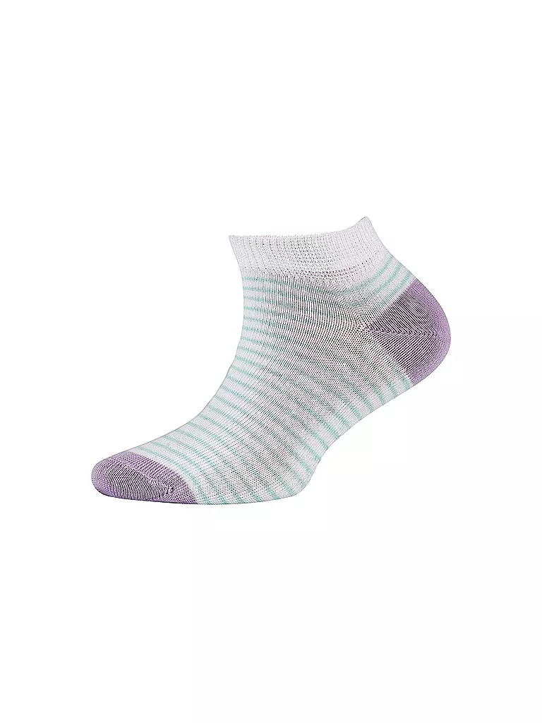 CAMANO | Calzini sneaker da bambina, confezione da 4, mix bianco | 