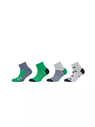 CAMANO | Calzini sneaker da ragazzo, confezione da 4, blu | Grigio