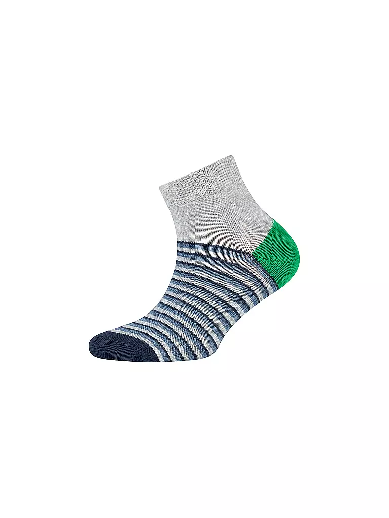 CAMANO | Calzini sneaker da ragazzo, confezione da 4, mélange nebbia | 