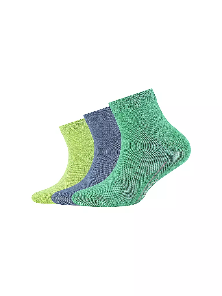 CAMANO | Calzini sneaker da ragazzo confezione da 3 QUARTER katydid | Verde