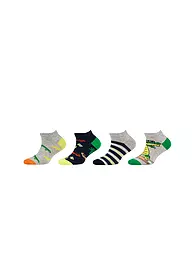 CAMANO | Calzini sneaker per bambini confezione da 4 nebbia mélange | Grigio