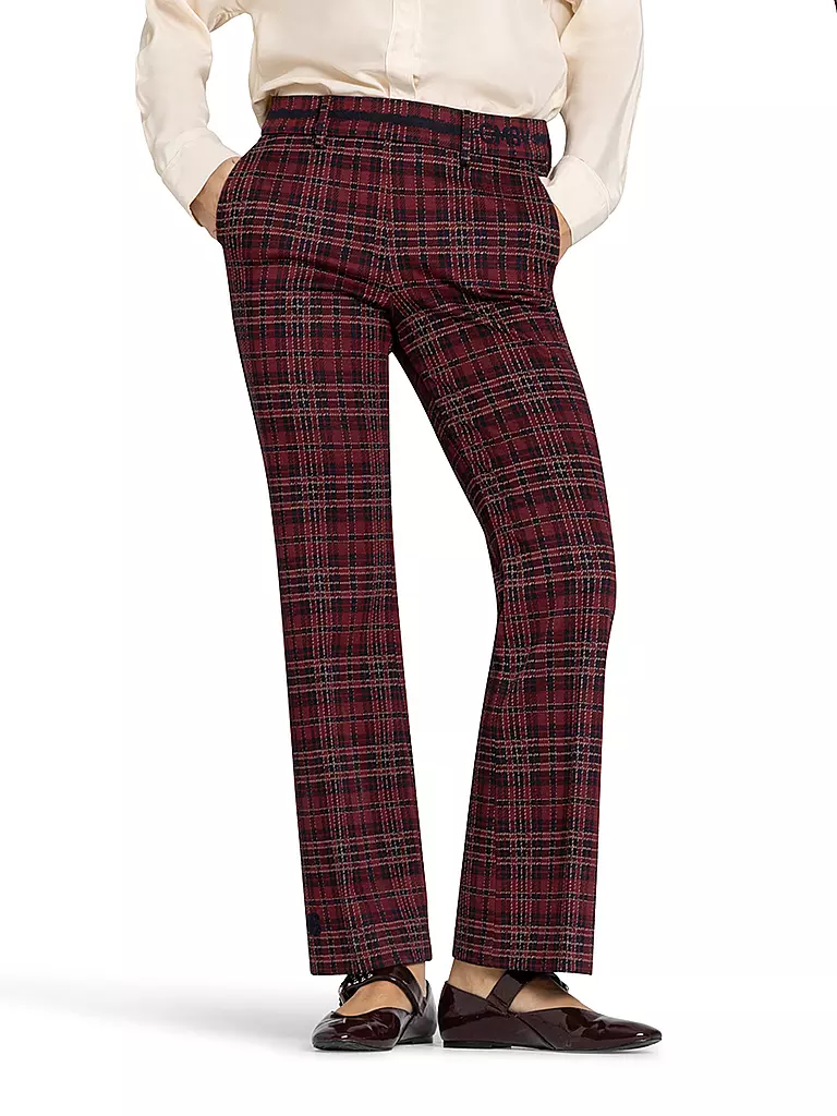 CAMBIO | Pantaloni Flared Fit FRANCOISE CROPPED | Rosso scuro