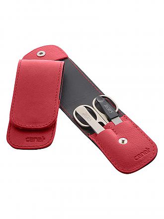 CANAL | Stecketui con bottone a pressione, 3 pezzi (Rosso) 5376