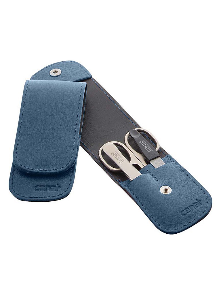 Stecketui con bottone a pressione, 3 pezzi (Blu) 5376