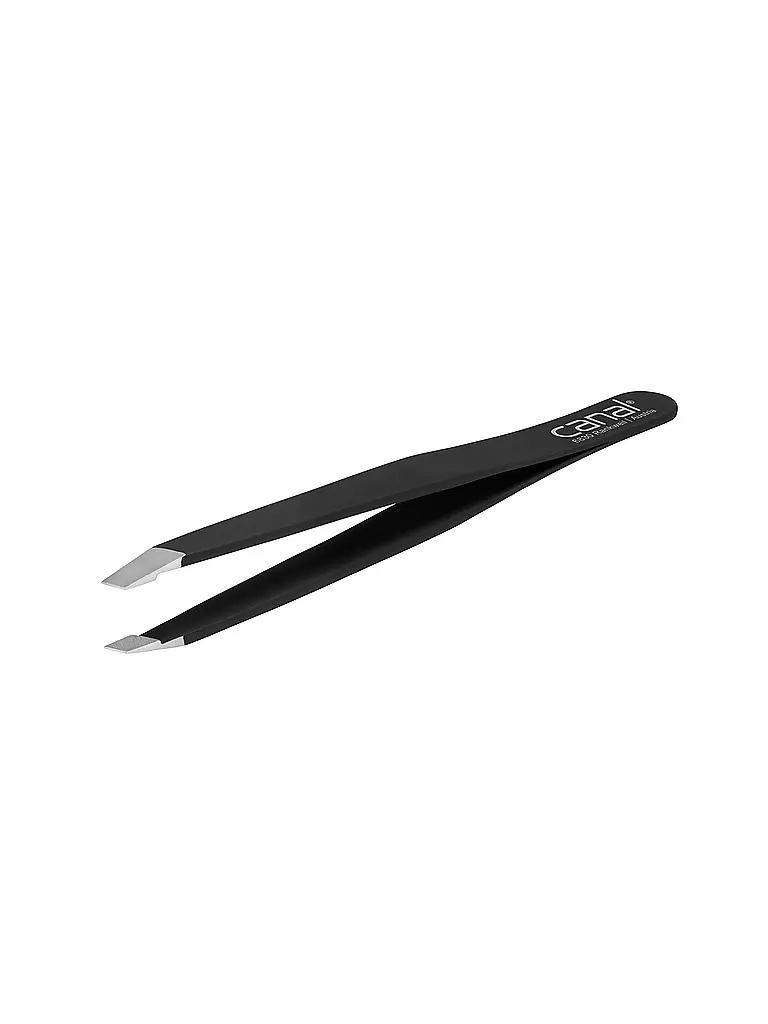 CANAL | Pinzetta per capelli inossidabile/obliqua 95 mm (Nero) 2074-02 | Nero