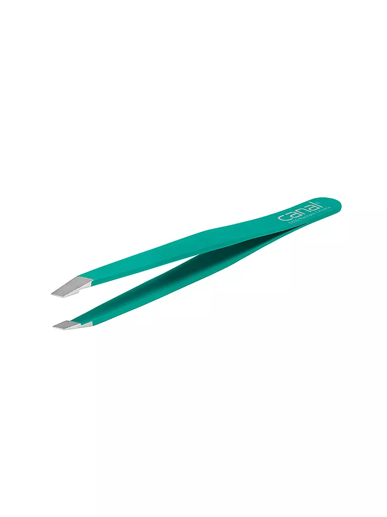 CANAL | Pinzetta per capelli inossidabile/obliqua 95 mm (Verde) 2069 | Verde