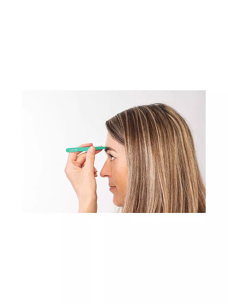 CANAL | Pinzetta per capelli inossidabile/obliqua 95 mm (Verde) 2069 | 